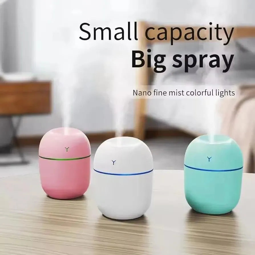 White Portable Air Humidifier with Ambient Light