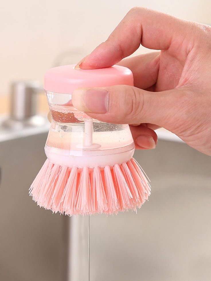 Soap Dispensing Dish Cleaning Brush – Easy & Mess-Free Kitchen Cleaning