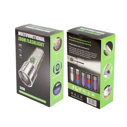 Multifunctional Zoom Flashlight With Currency Checker