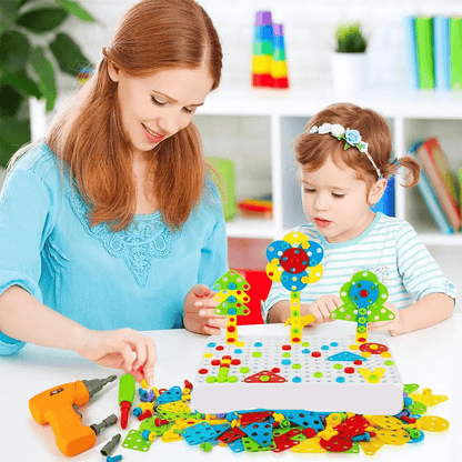 Creative Drilling Toy With Screwdriver Tool Playset (144 pcs) - Toynix
