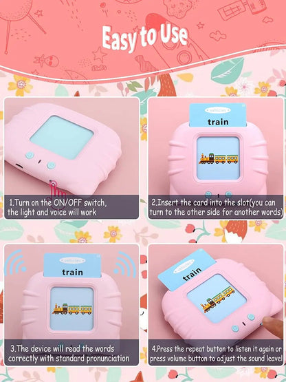 Education English Talking Flash Cards Learning Machine With Sound For Kids - Toynix