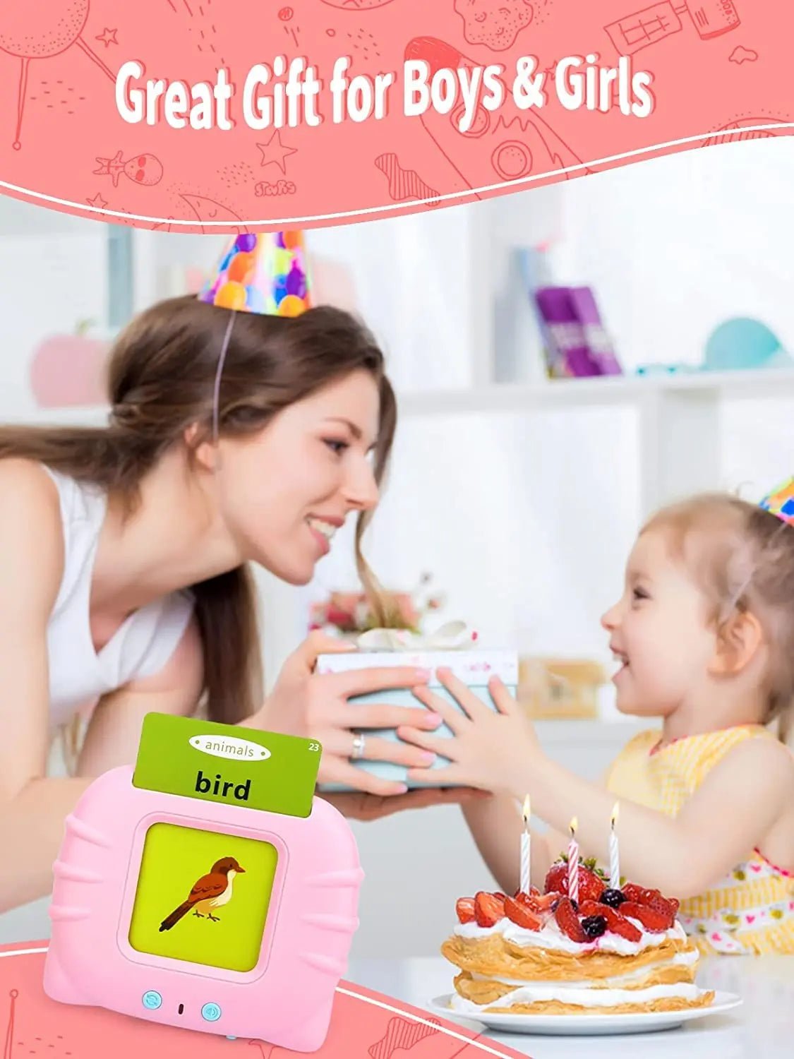 Education English Talking Flash Cards Learning Machine With Sound For Kids - Toynix