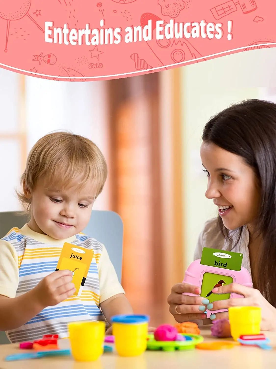 Education English Talking Flash Cards Learning Machine With Sound For Kids - Toynix