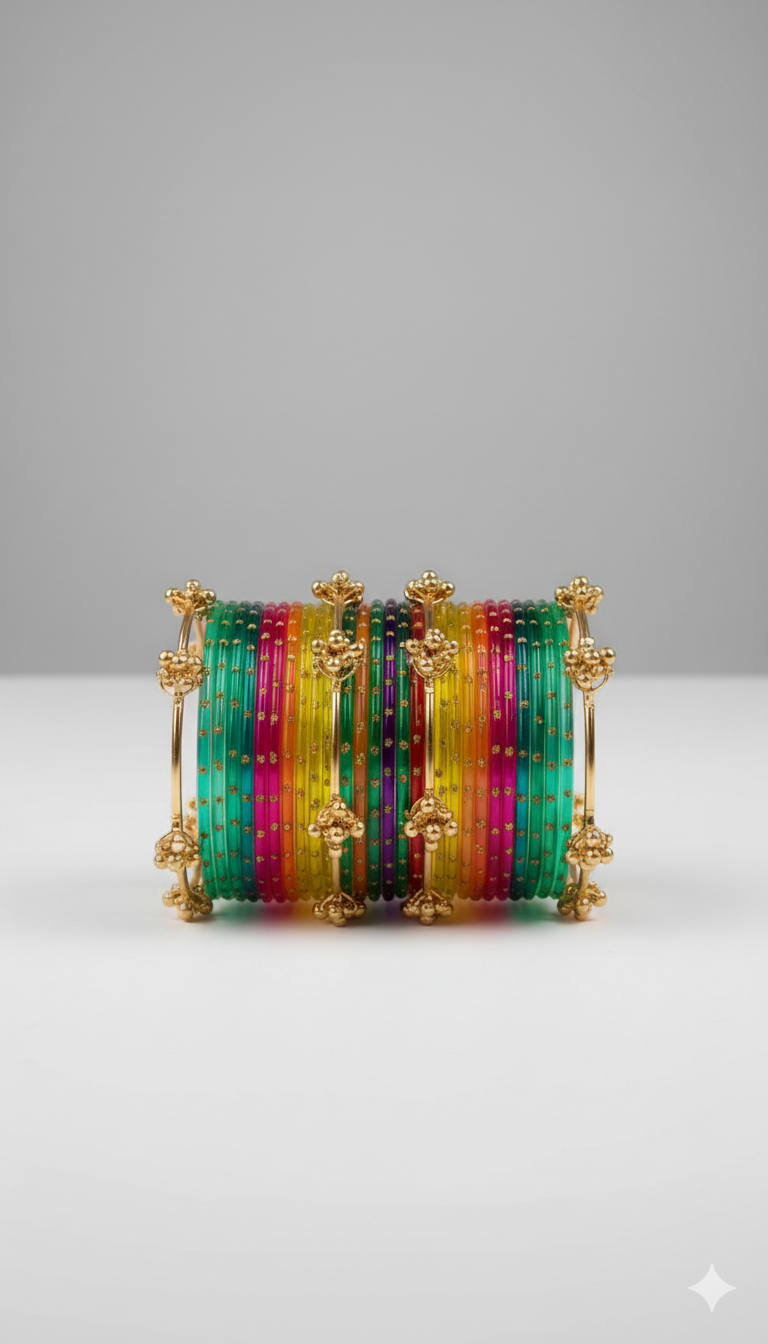 Kashmiri Bangles Set Multi color