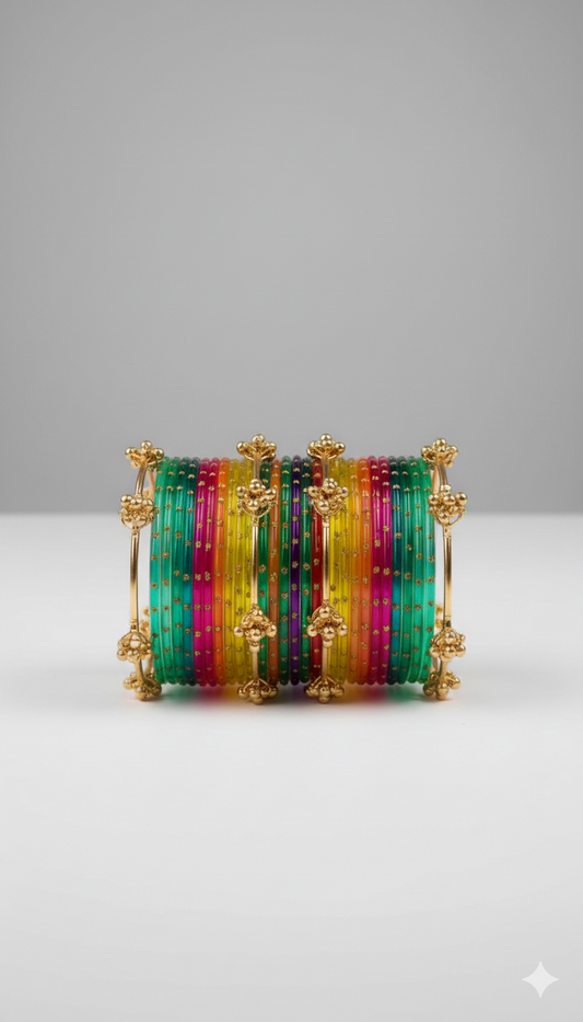 Kashmiri Bangles Set Multi color