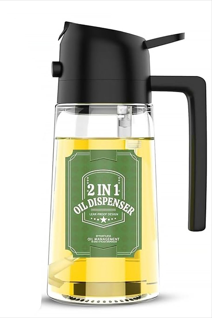 Multifunction Oil Sprayer Bottle for Air Fryer, BBQ & Cooking – Leakproof Glass Dispenser