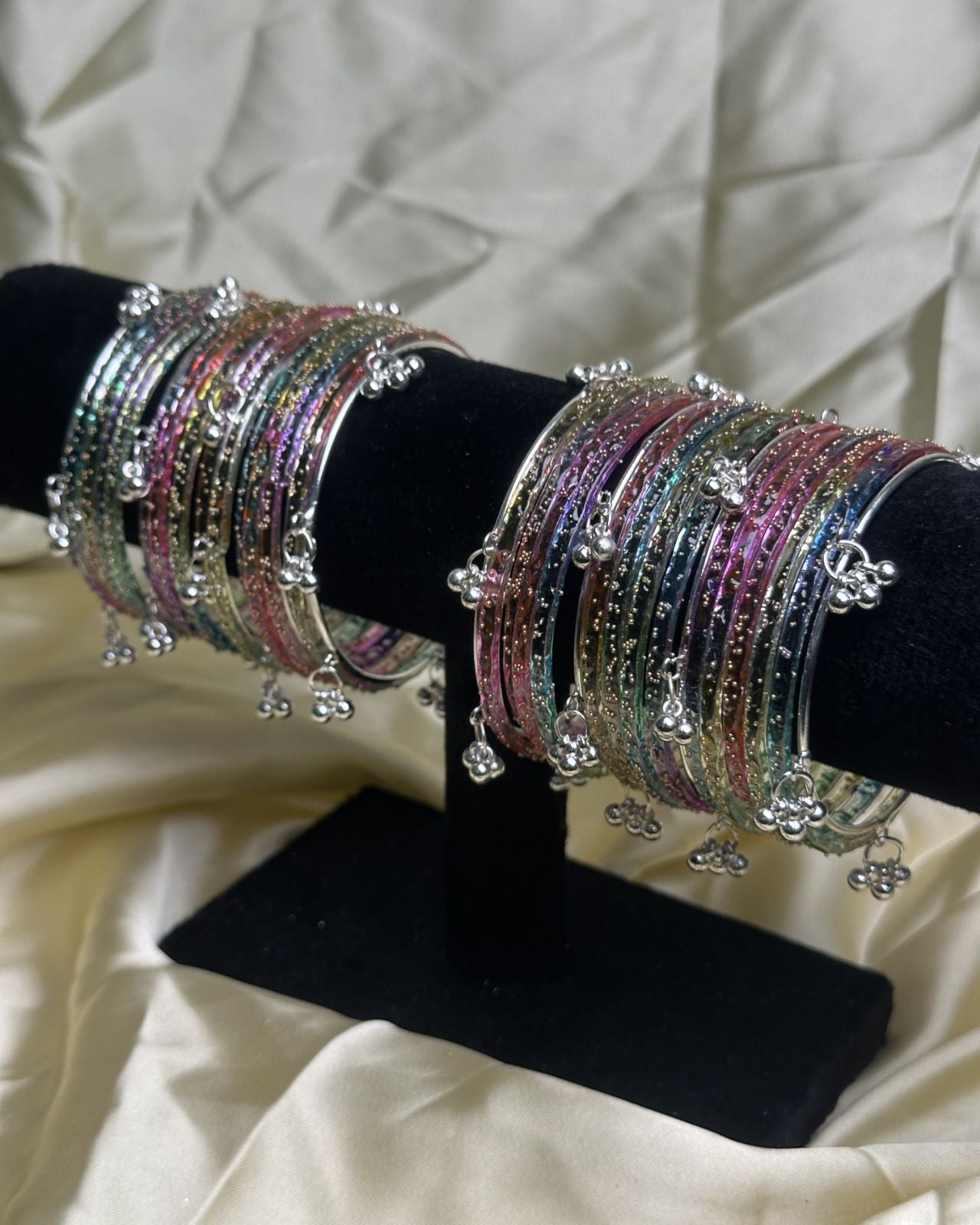 Kashmiri Bangles (Multi - Silver)