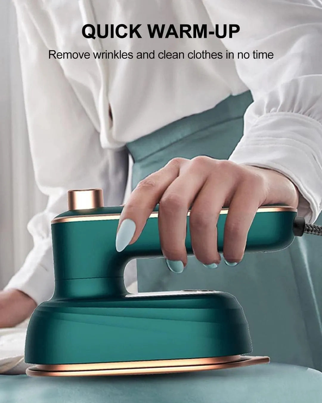Handheld Travel Ironing Machine, Fast Heating, Wrinkle Remover for Home & Travel