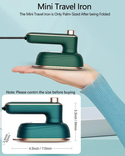 Handheld Travel Ironing Machine, Fast Heating, Wrinkle Remover for Home & Travel