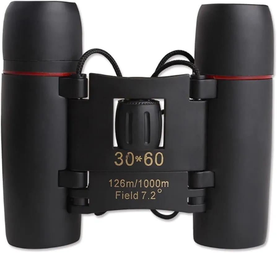 30x60 Folding Binoculars Black & Red