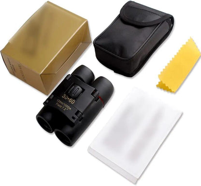 30x60 Folding Binoculars Black & Red