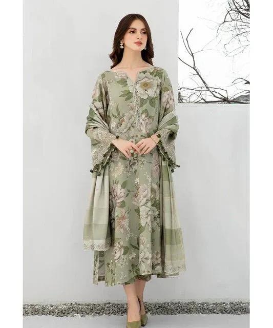 MIX DIGITAL PRINT 3Pcs Unstitched Digital Print Suit