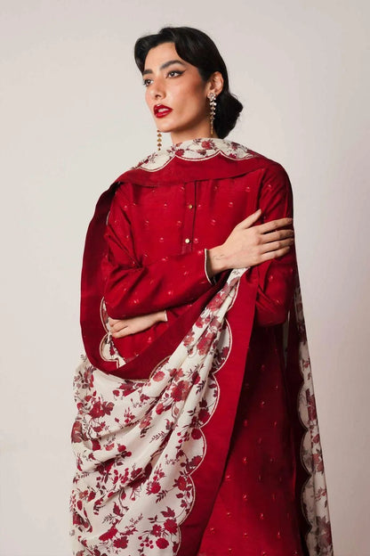MIX DESIGNS 3 Pcs Unstitched Embroidered Suit