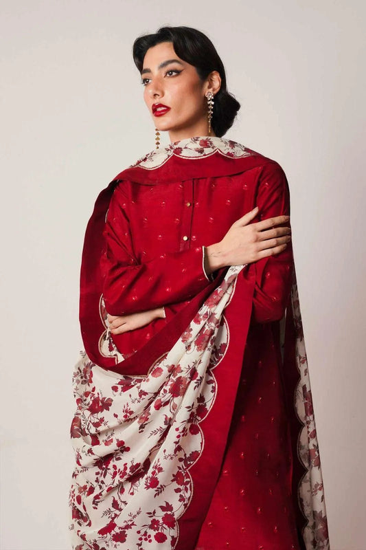 MIX DESIGNS 3 Pcs Unstitched Embroidered Suit