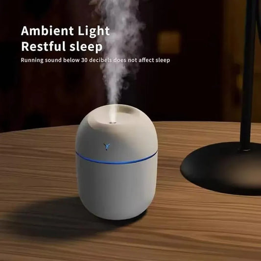White Portable Air Humidifier with Ambient Light
