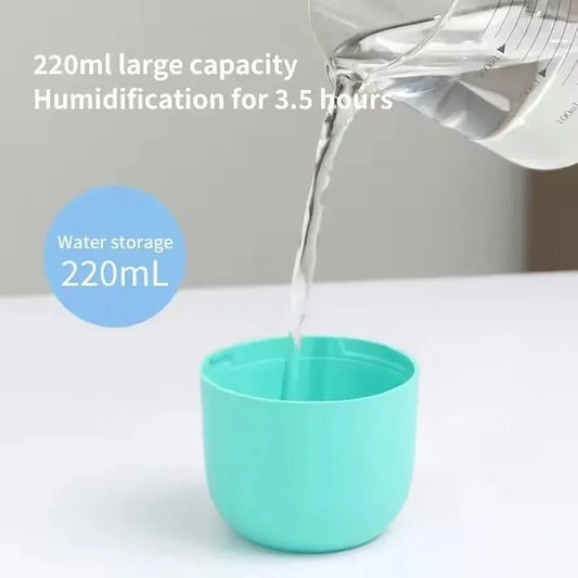 White Portable Air Humidifier with Ambient Light