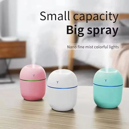 White Portable Air Humidifier with Ambient Light