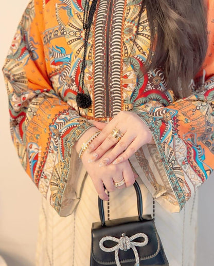 Vibrant Digital Print 2-Piece Cotton Set for Women