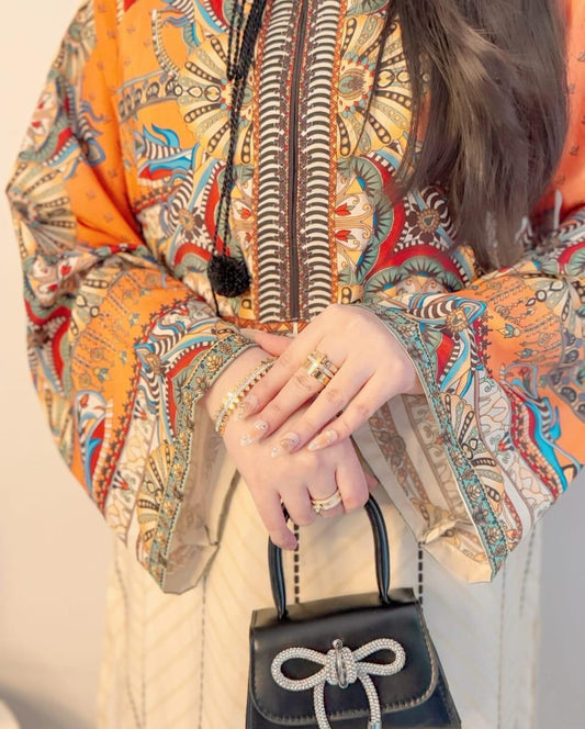 Vibrant Digital Print 2-Piece Cotton Set for Women