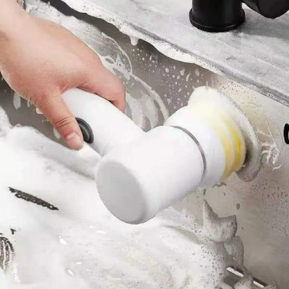 Electric Spin Scrubber White Multi-Purpose Cleaning Brush