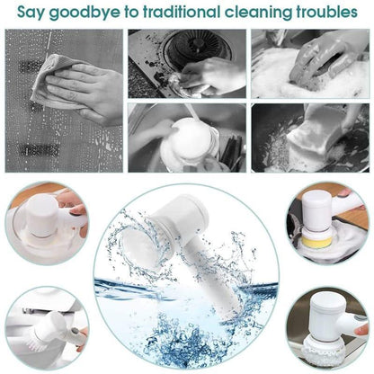 Electric Spin Scrubber White Multi-Purpose Cleaning Brush