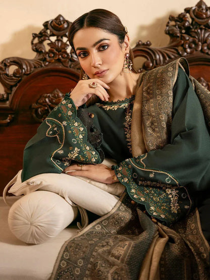 3 Pcs Women's Unstitched Embroidered Suit