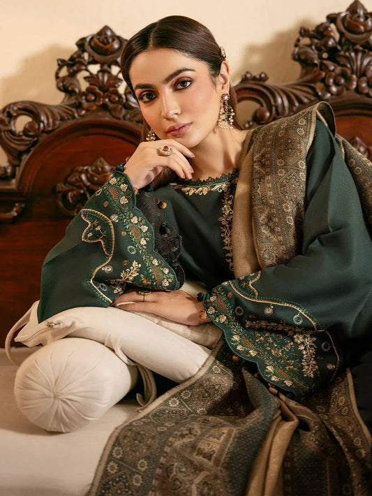 3 Pcs Women's Unstitched Embroidered Suit