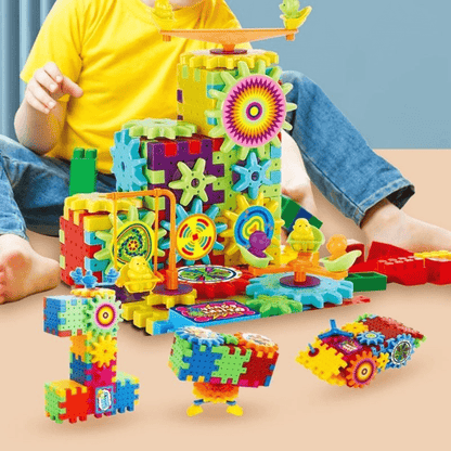 Electric Building Block Gear Toy